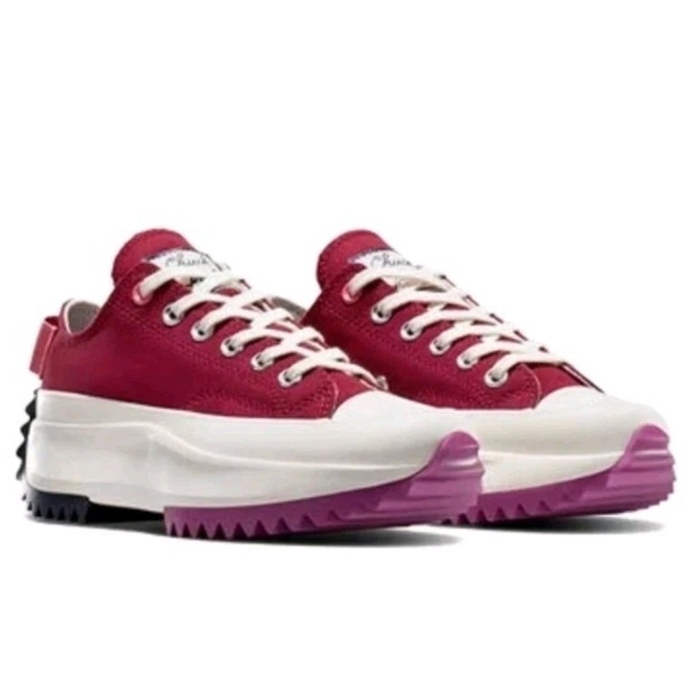Converse Run Star Hike Platform Low Top Canvas Sneaker Women's 7 Park Red